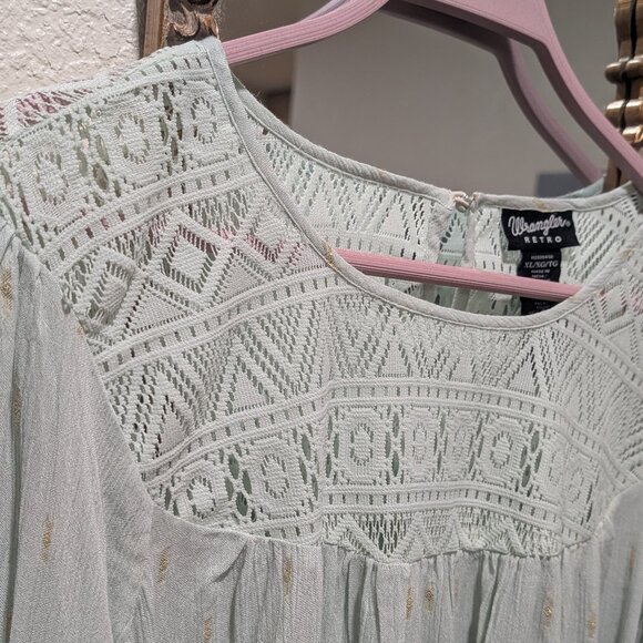 Wrangler Retro Long Puff Sleeve Blouse - Picture 6 of 7